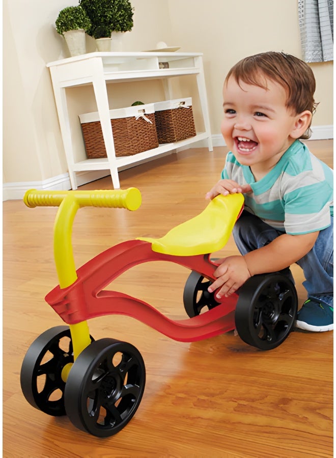 DAT Toddler Ride-On Tricycle (Stable Multi-Wheel), Kids Push Trike with Soft Seat & Easy-Grip Handlebar, Indoor/Outdoor Ride-On Toy, Blue/Orange, Age 1–3 Years - Image 3